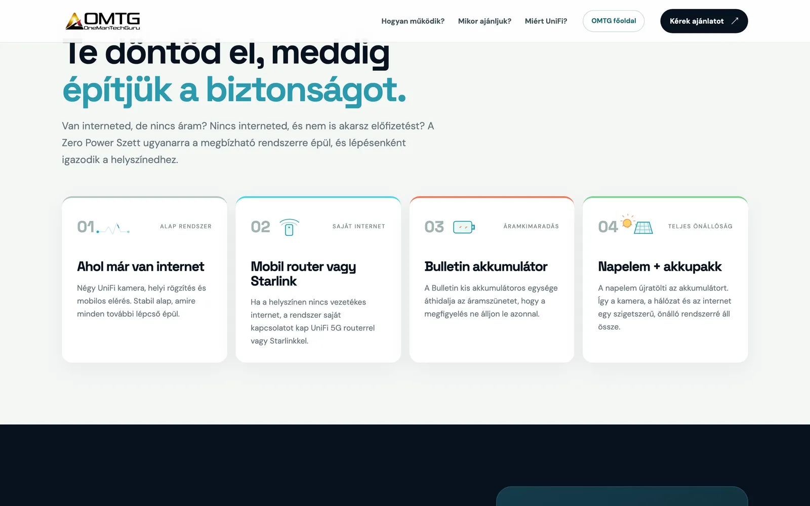 Lépcsőzetes bővítés: internettől a teljes önállóságig