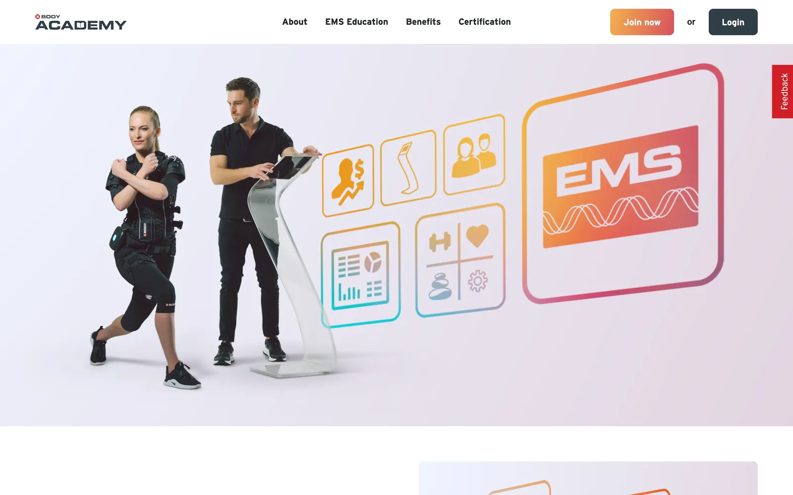 Nyitóoldal: „Elevate your training with XBody Academy"